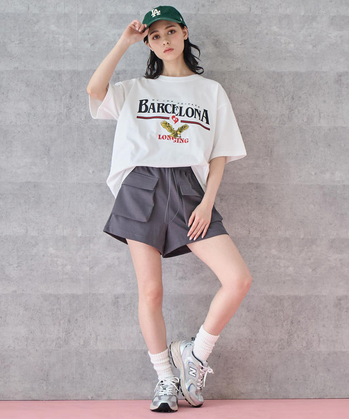 BARCELONA イーグル 刺繍ロゴ Tシャツ 793-9235