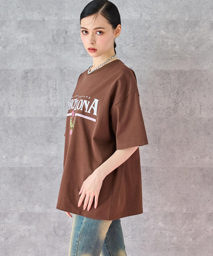 BARCELONA イーグル 刺繍ロゴ Tシャツ 793-9235