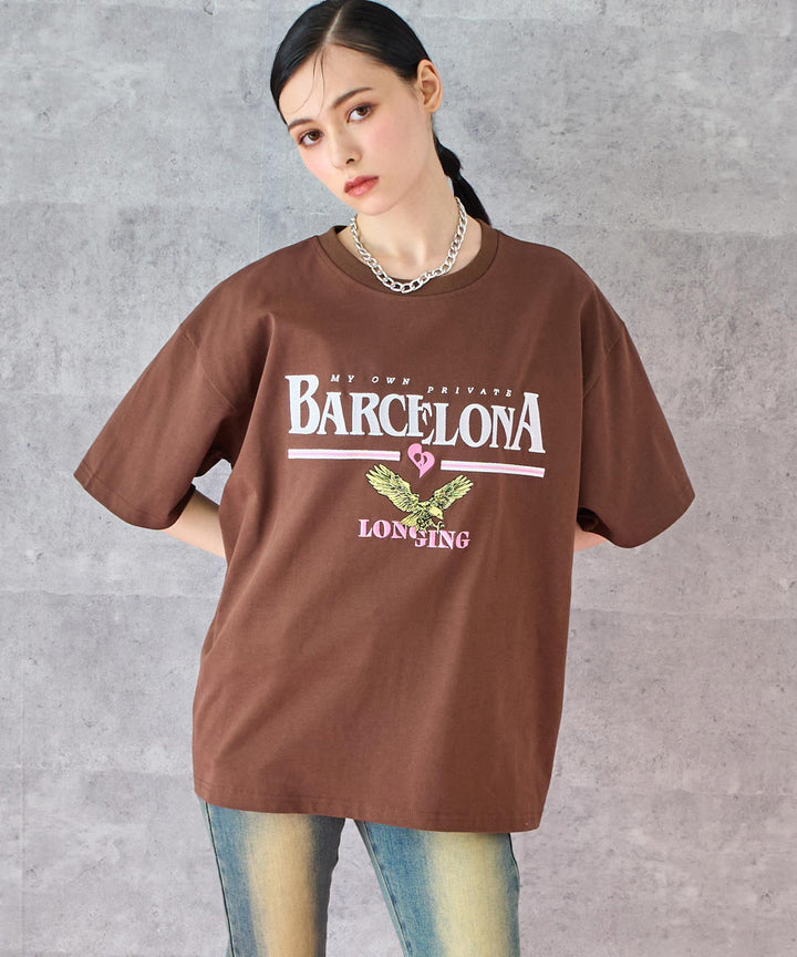 BARCELONA イーグル 刺繍ロゴ Tシャツ 793-9235