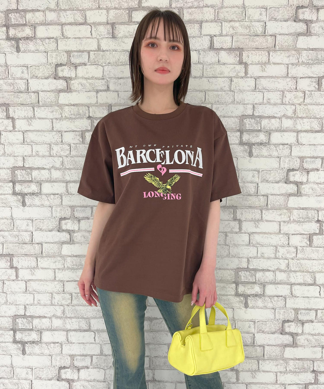 BARCELONA イーグル 刺繍ロゴ Tシャツ 793-9235