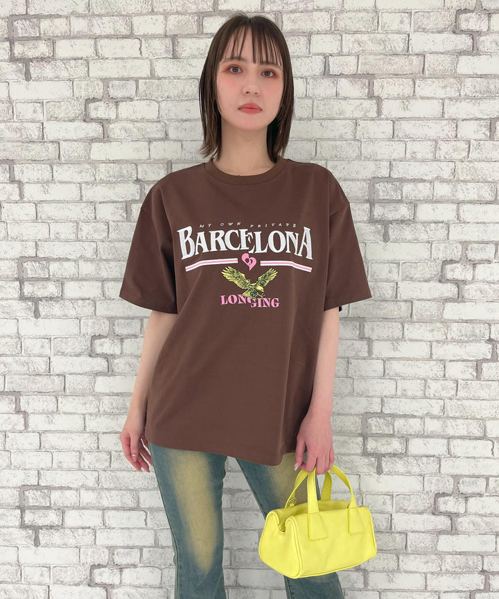BARCELONA イーグル 刺繍ロゴ Tシャツ 793-9235
