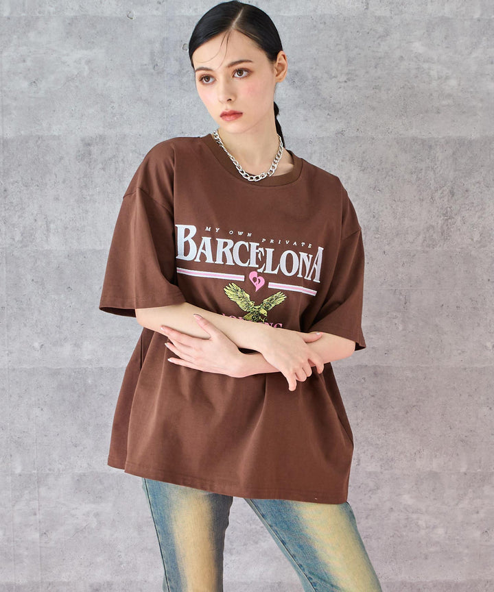 BARCELONA イーグル 刺繍ロゴ Tシャツ 793-9235