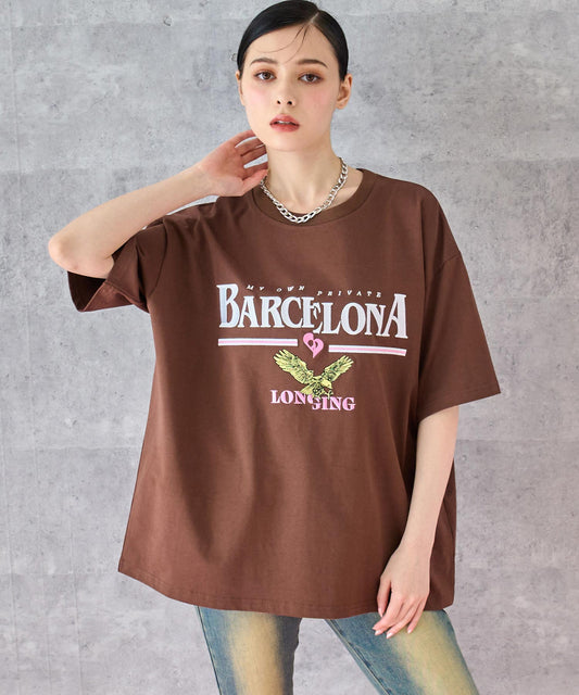 BARCELONA イーグル 刺繍ロゴ Tシャツ 793-9235