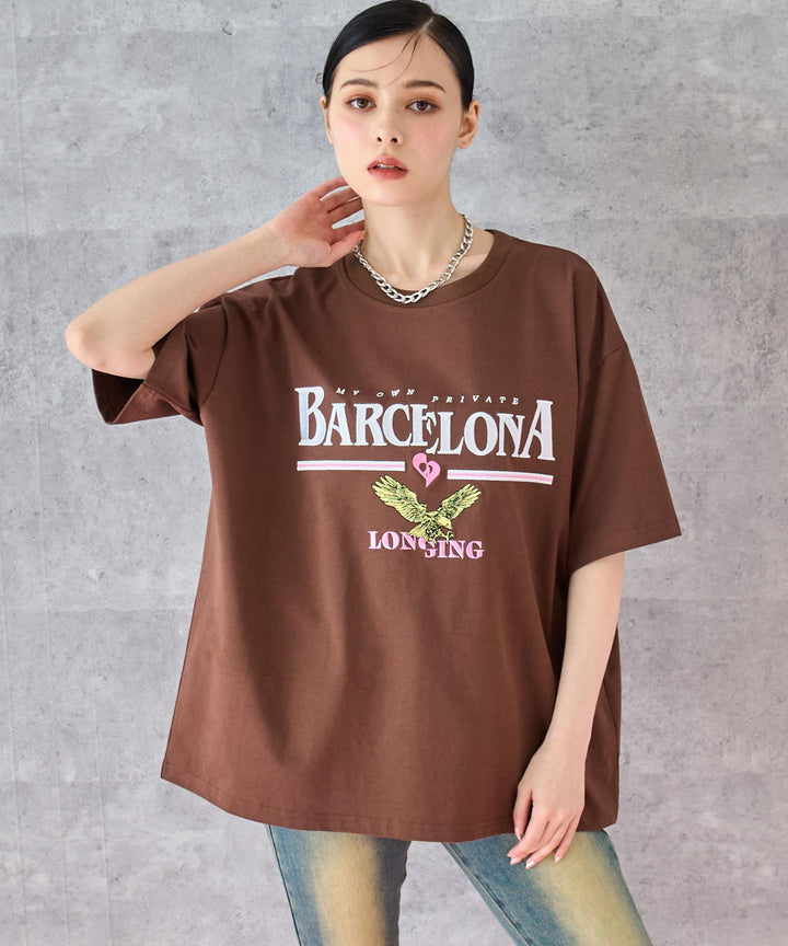 BARCELONA イーグル 刺繍ロゴ Tシャツ 793-9235