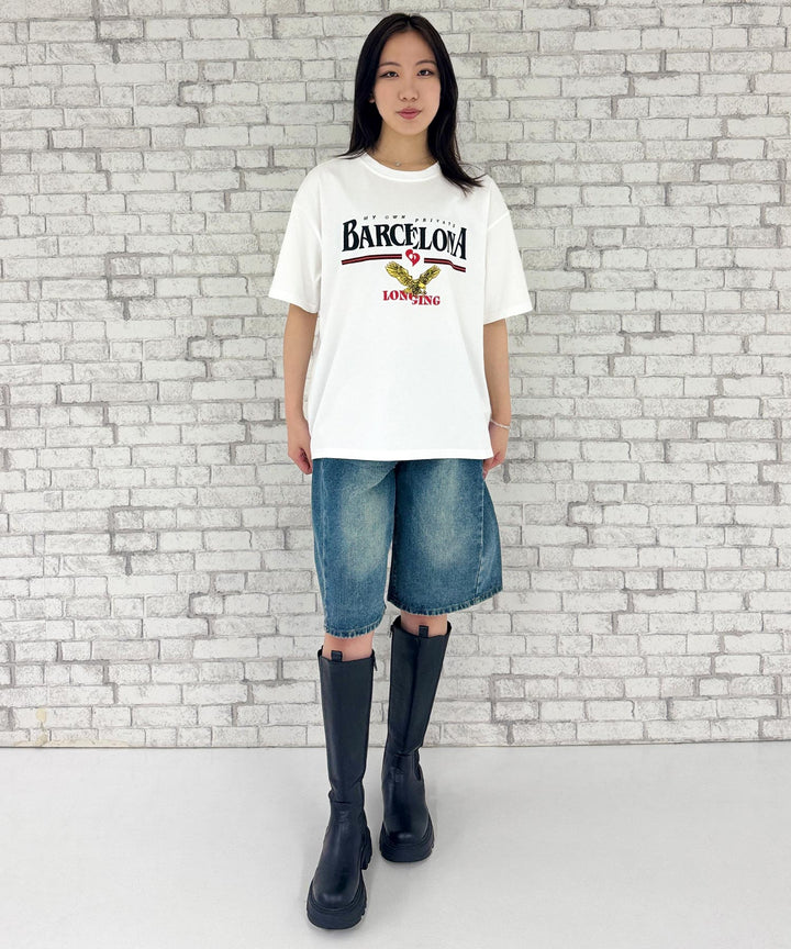 BARCELONA イーグル 刺繍ロゴ Tシャツ 793-9235