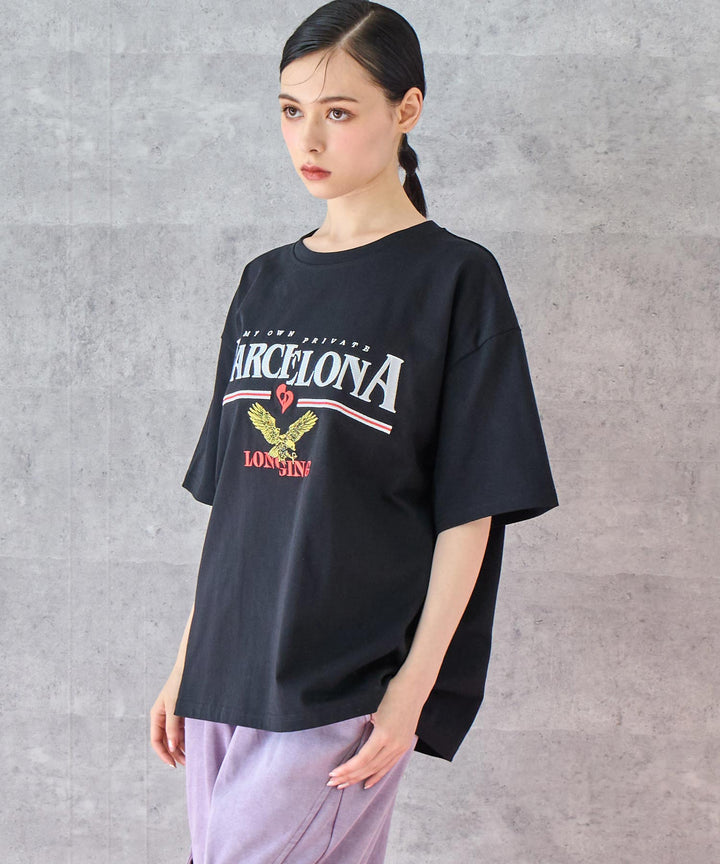 BARCELONA イーグル 刺繍ロゴ Tシャツ 793-9235