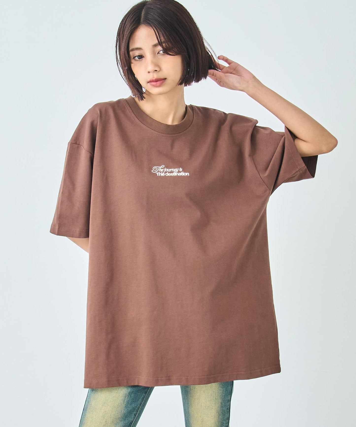 メッセージ ロゴ ビッグ Tシャツ 793-9236
