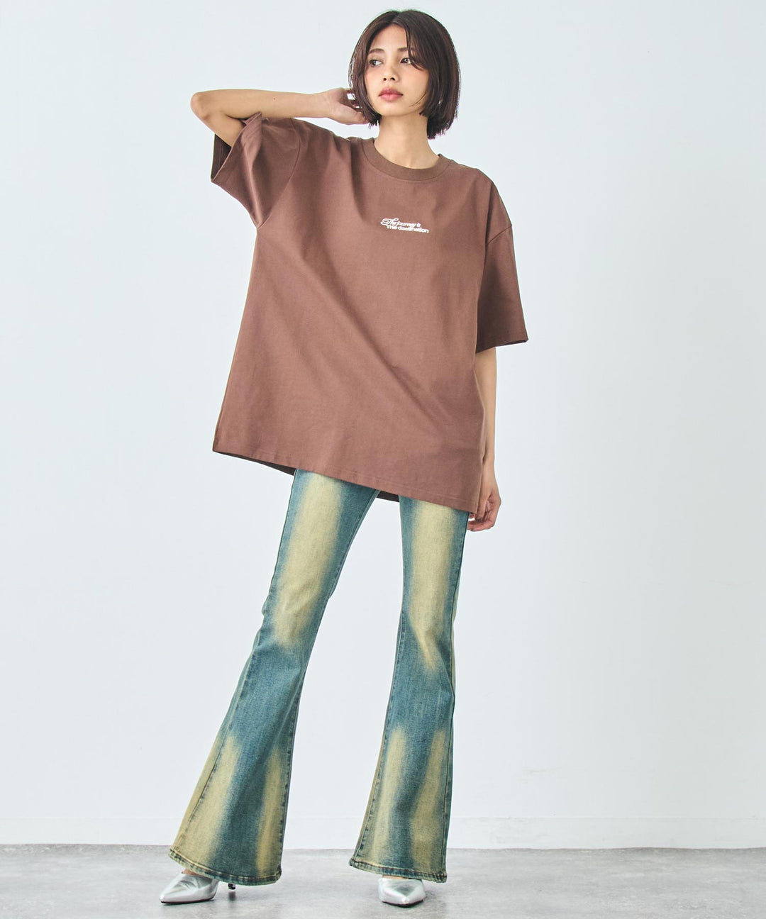 メッセージ ロゴ ビッグ Tシャツ 793-9236