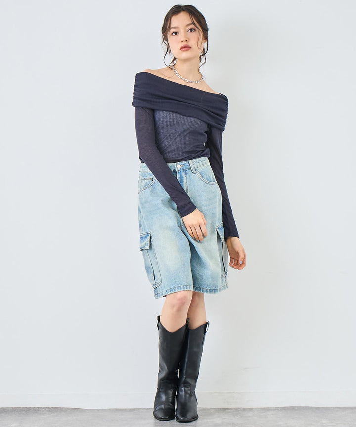 オフショルシアートップス 793-9237