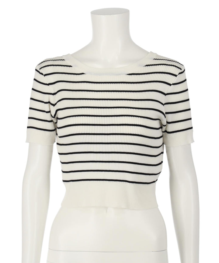 2WAY リボン リブ Tシャツ トップス 793-9239