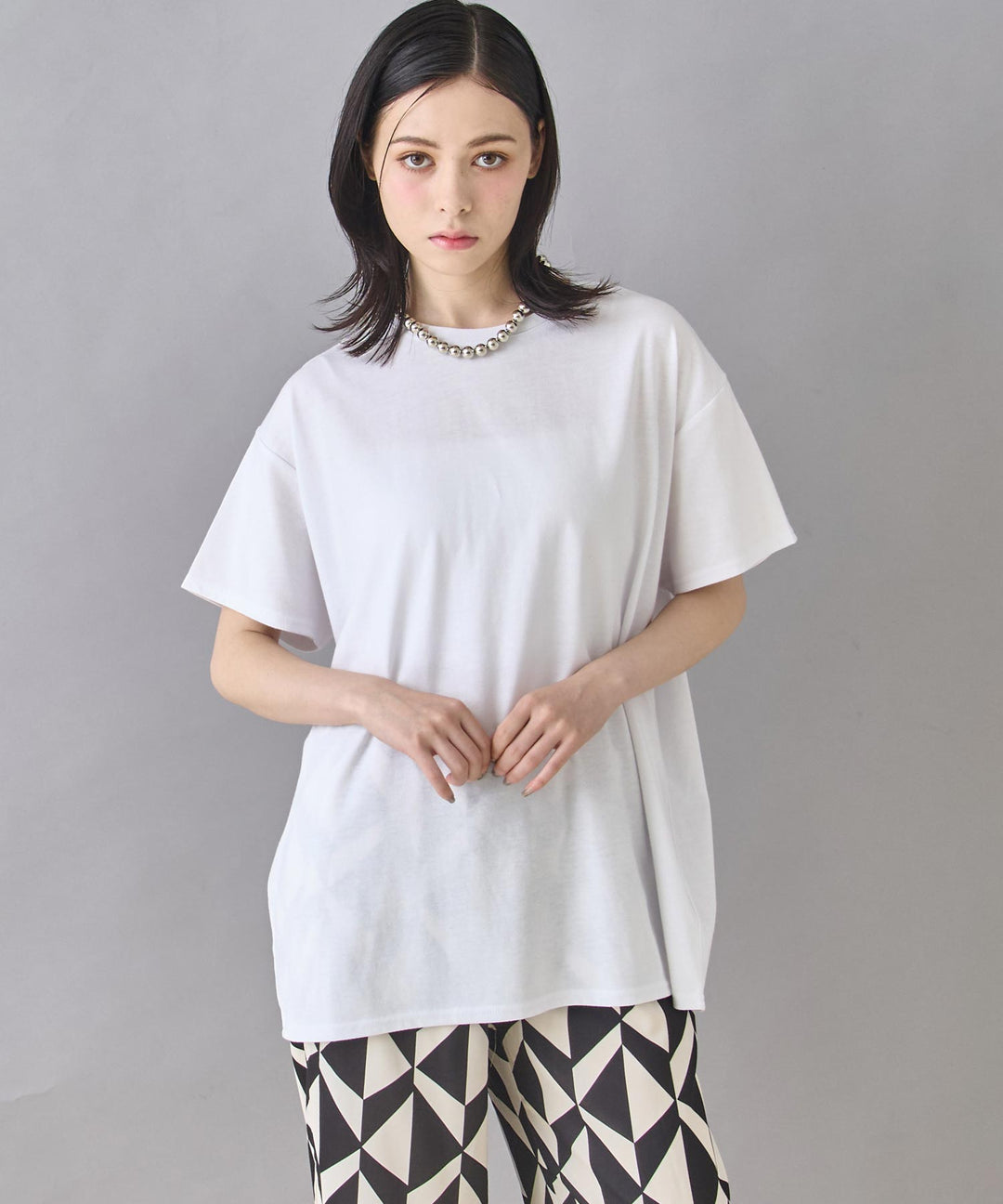 バック オープン デザイン Tシャツ 793-9254