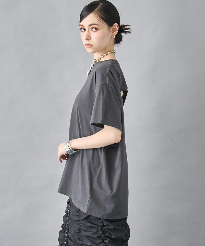 バック オープン デザイン Tシャツ 793-9254