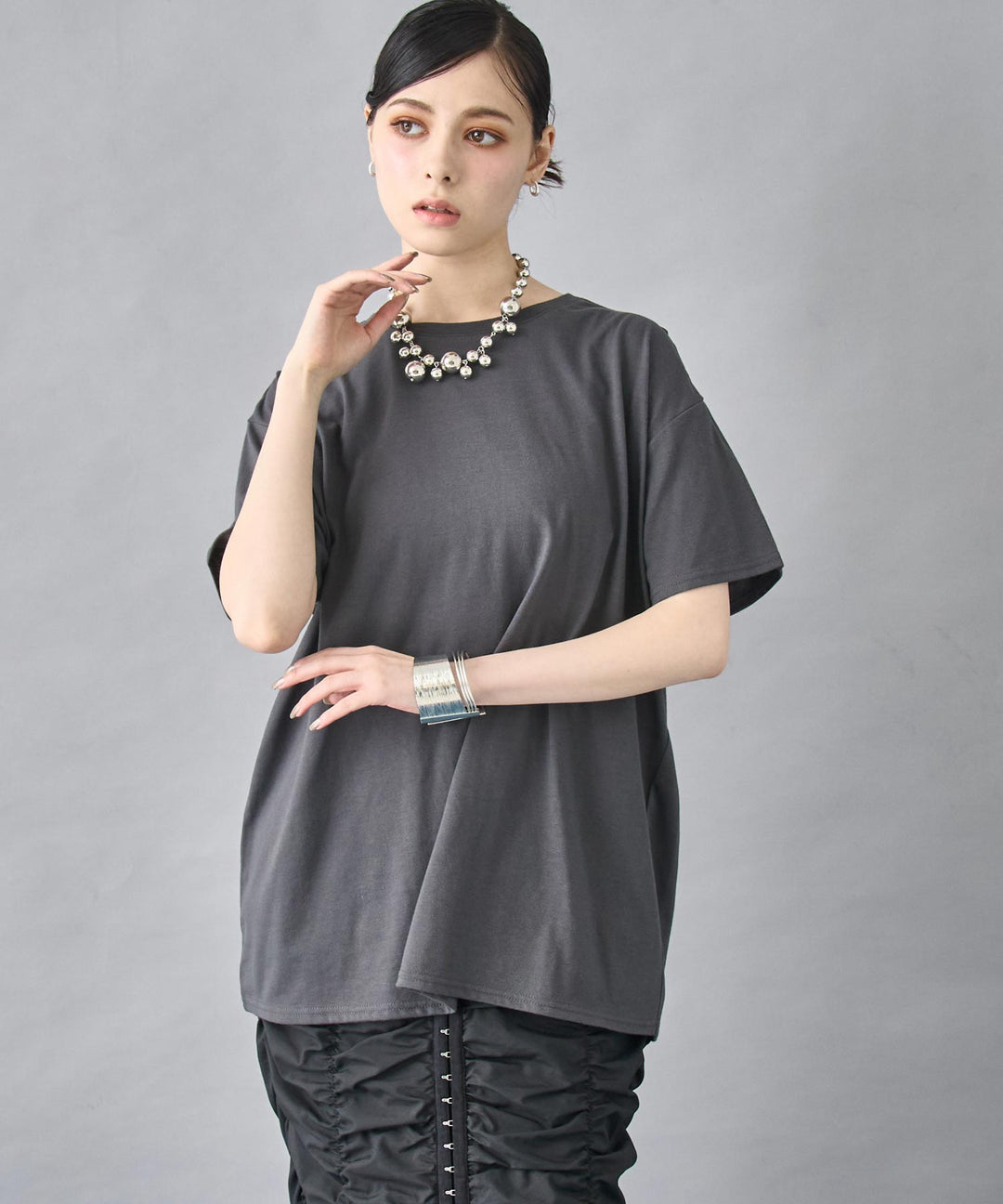 バック オープン デザイン Tシャツ 793-9254
