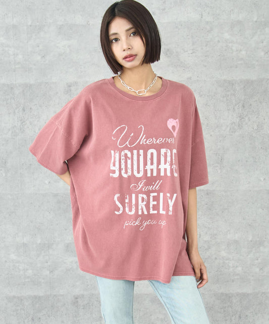 ピグメント メッセージ ロゴ ビッグTシャツ 793-9262