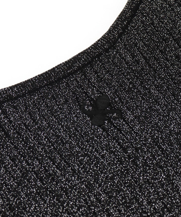 ラメ クロップド ２WAY クロス デザイン ニット トップス 793-9268