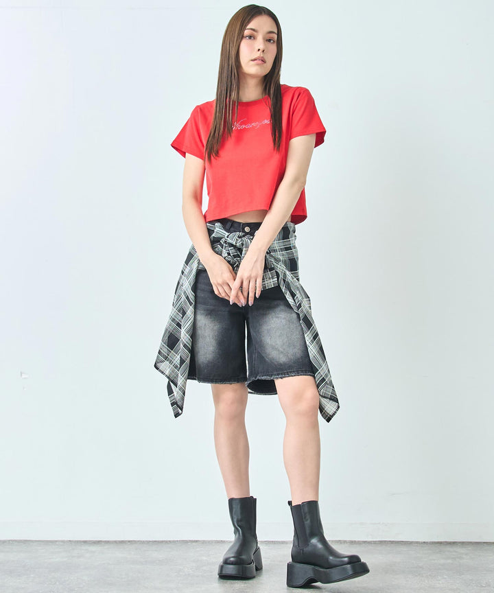 Whoareyou ビジュー ロゴ Tシャツ 793-9269