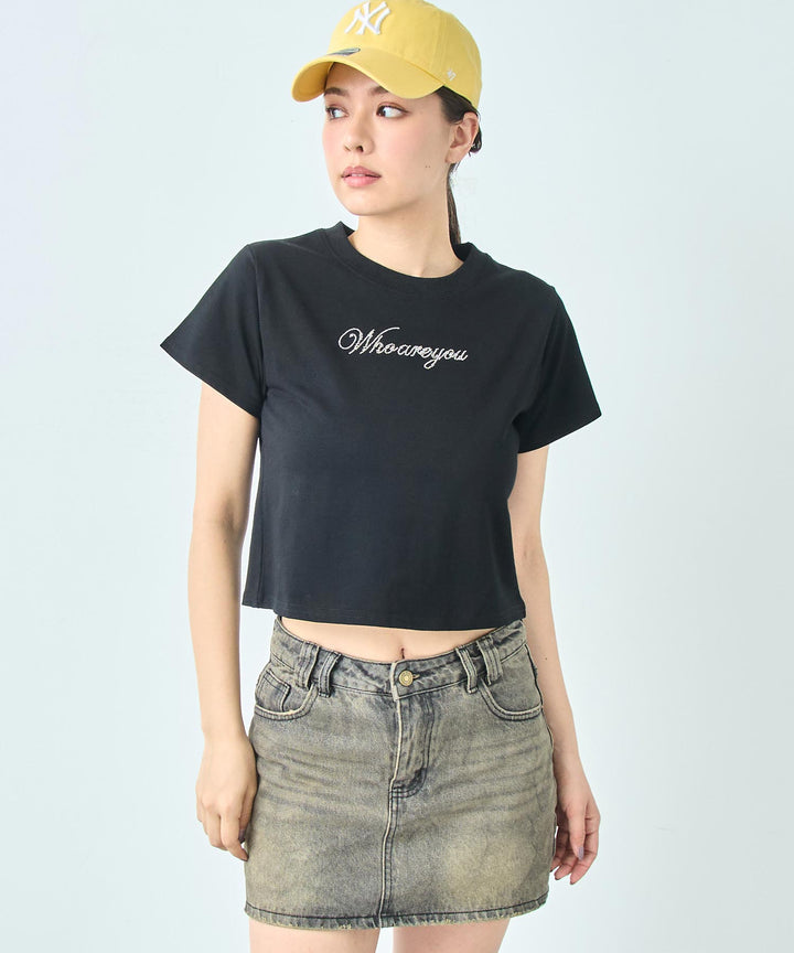 Whoareyou ビジュー ロゴ Tシャツ 793-9269