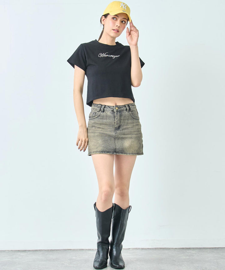 Whoareyou ビジュー ロゴ Tシャツ 793-9269