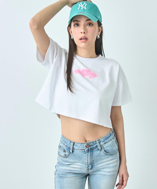 クロップド ネオンロゴ Tシャツ 793-9270