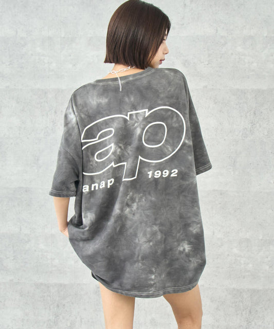 ミニ裏毛 タイダイ柄 ロゴ Tシャツ【親子お揃い】 793-9298