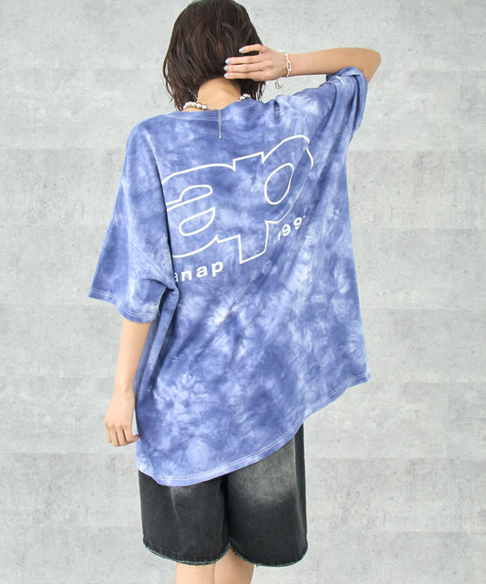 ミニ裏毛 タイダイ柄 ロゴ Tシャツ【親子お揃い】 793-9298