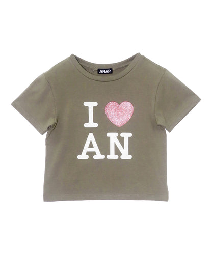 I  LOVE ラメ プリント Tシャツ 793-9325
