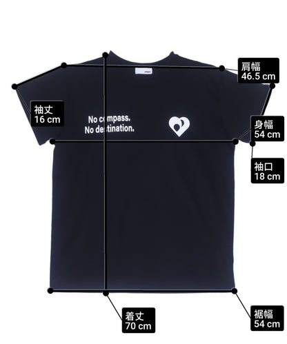 ハート メッセージ プリント Tシャツ 793-9326