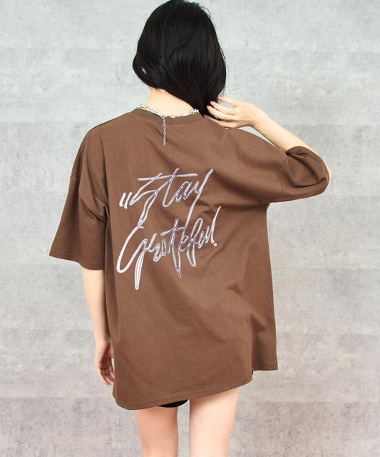 メタリック グラフィティー プリント ビック Tシャツ 793-9332