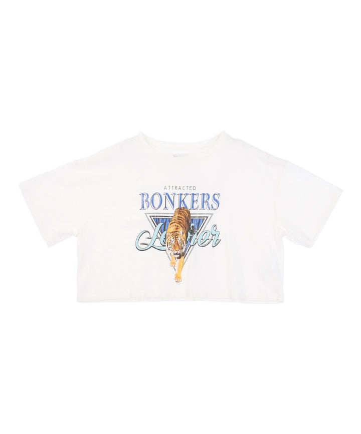 タイガー プリント ヴィンテージ風 クロップド Tシャツ 793-9340