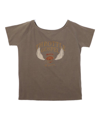 ヴィンテージ風 プリント オフショルダー ビッグ Tシャツ 793-9341