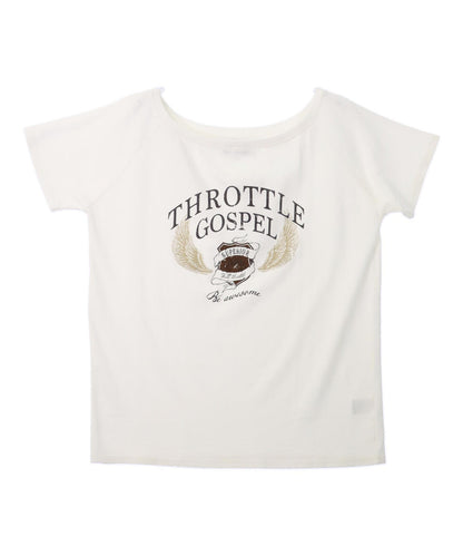 ヴィンテージ風 プリント オフショルダー ビッグ Tシャツ 793-9341