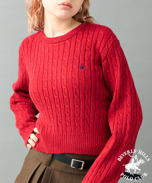 【 BEVERLY HILLS POLO CLUB 】ケーブル 編み ニット トップス 793-9343