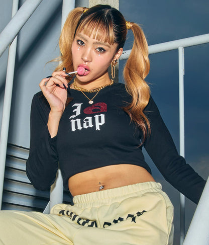 I LOVE anap ラインストーン プリント ロンT 793-9362