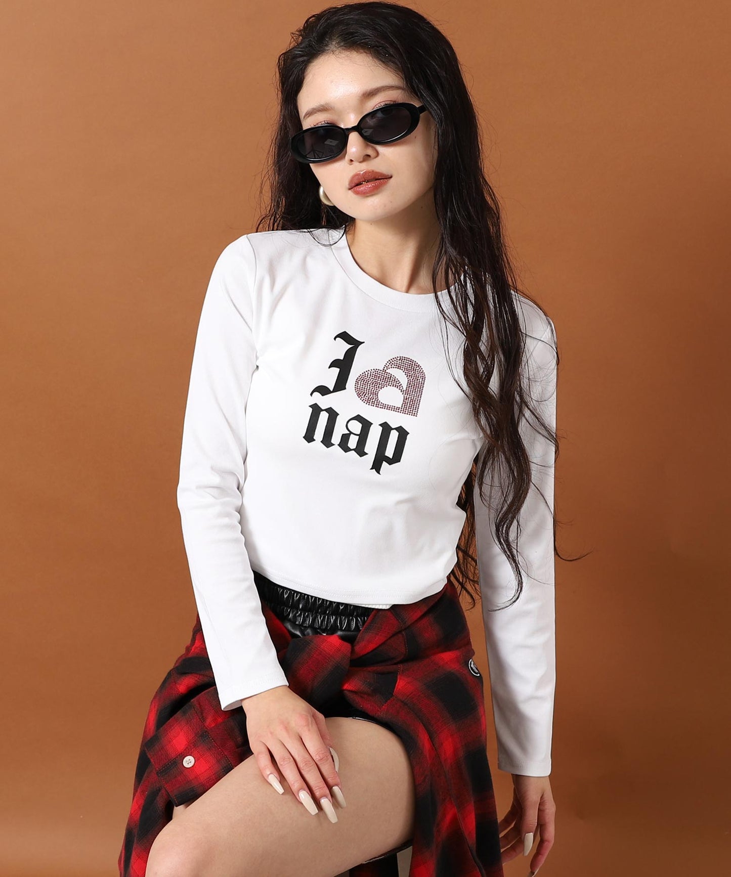 I LOVE anap ラインストーン プリント ロンT 793-9362