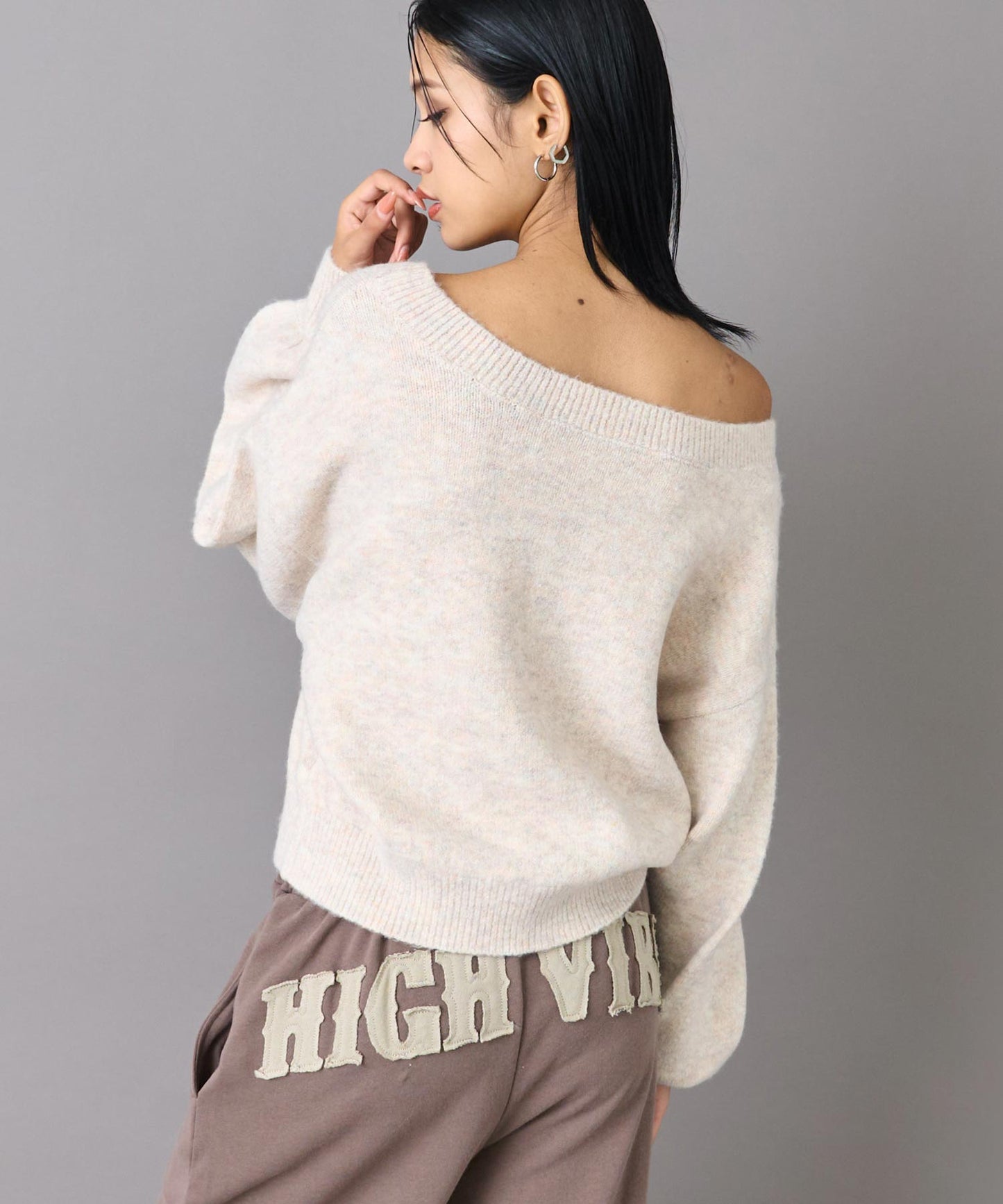 ワンショルダー ニット プルオーバー トップス 793-9395