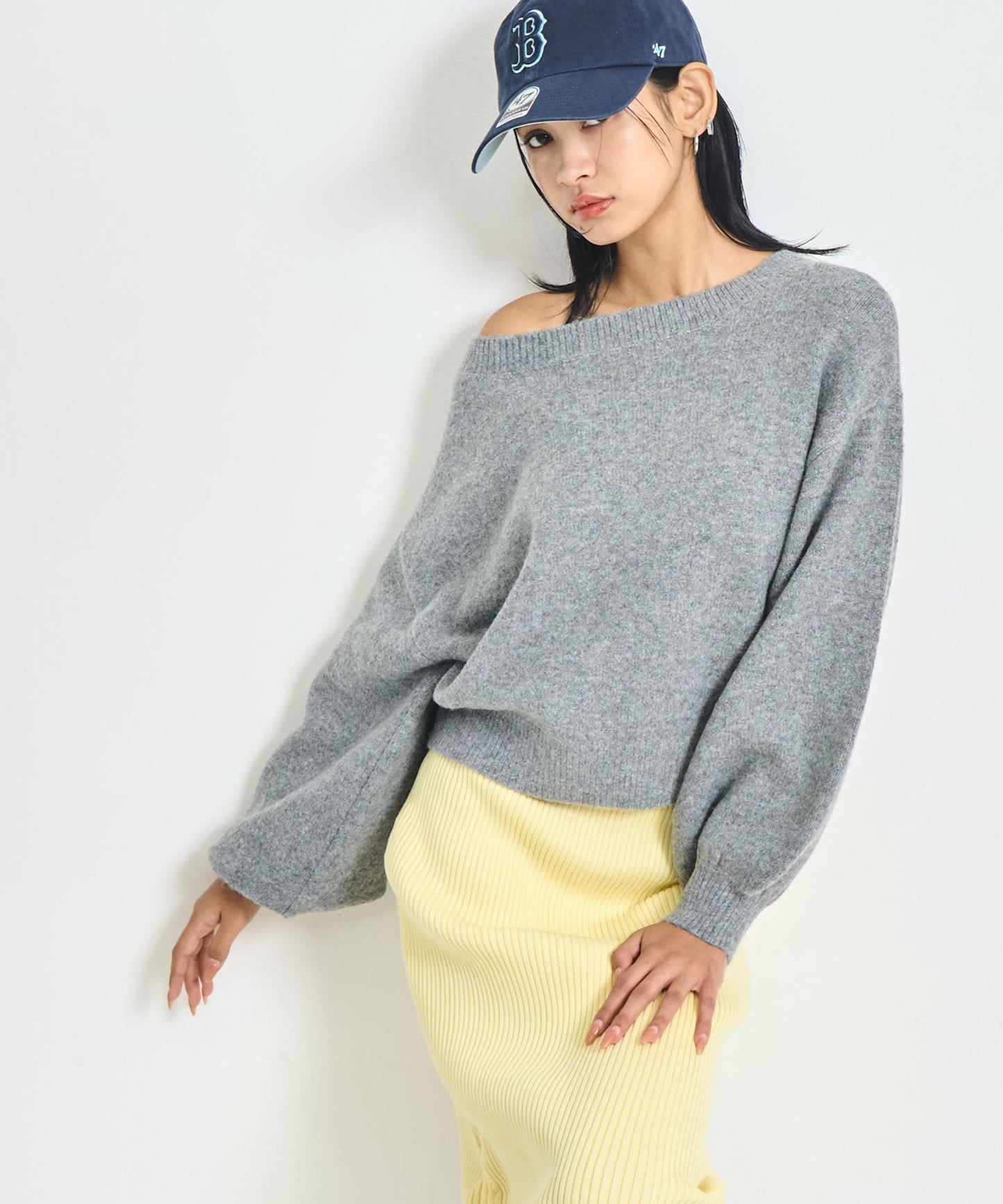 ワンショルダー ニット プルオーバー トップス 793-9395