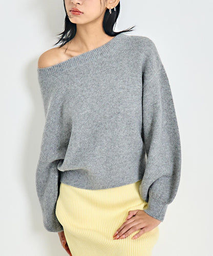 ワンショルダー ニット プルオーバー トップス 793-9395