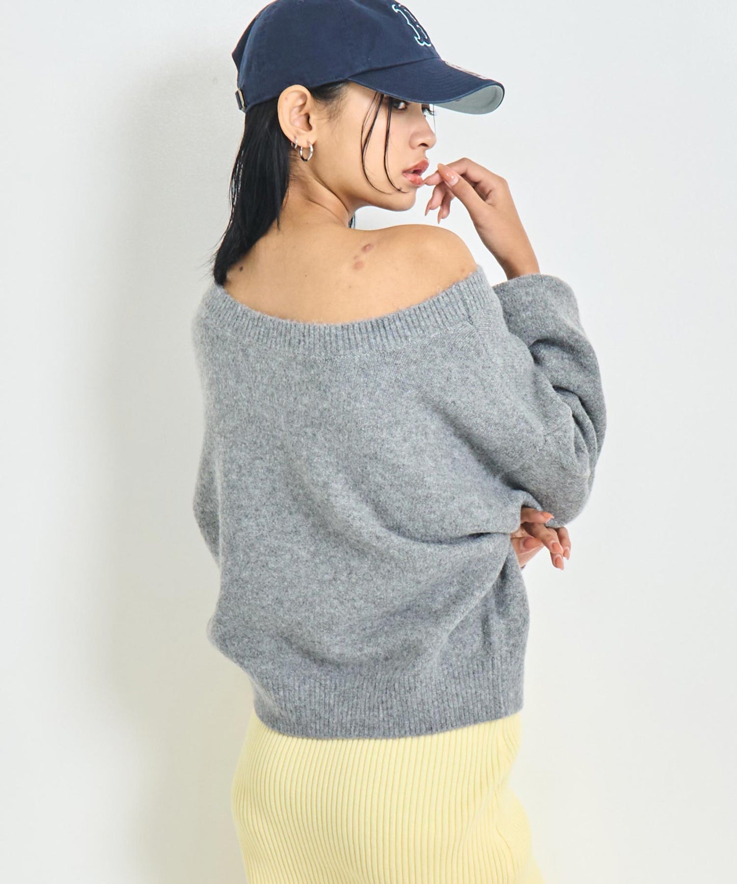 ワンショルダー ニット プルオーバー トップス 793-9395