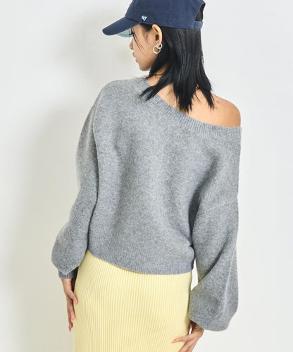 ワンショルダー ニット プルオーバー トップス 793-9395