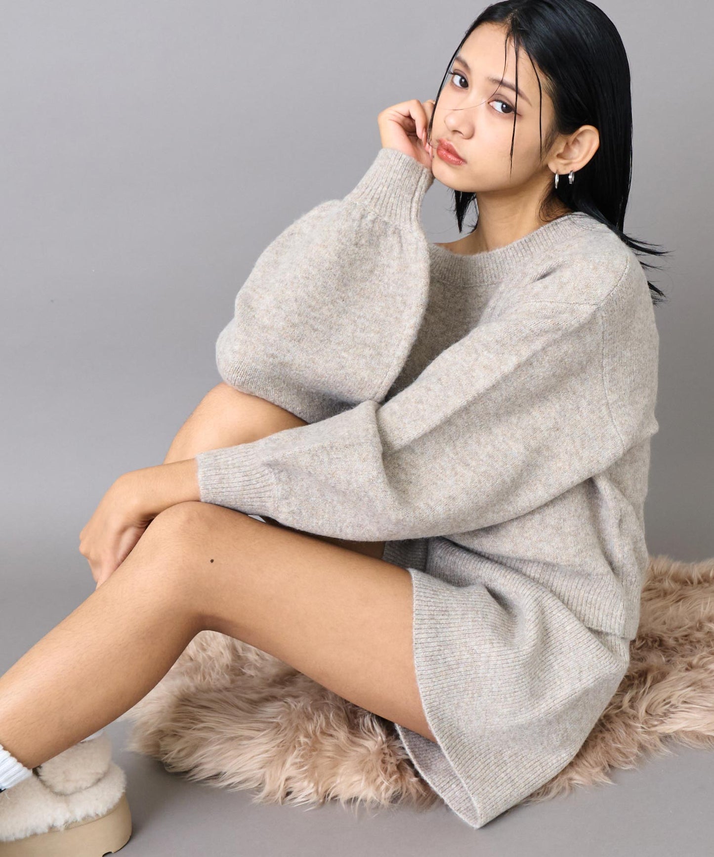 ワンショルダー ニット プルオーバー トップス 793-9395