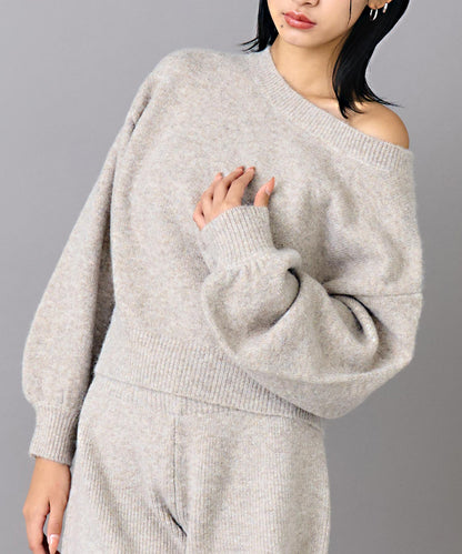 ワンショルダー ニット プルオーバー トップス 793-9395