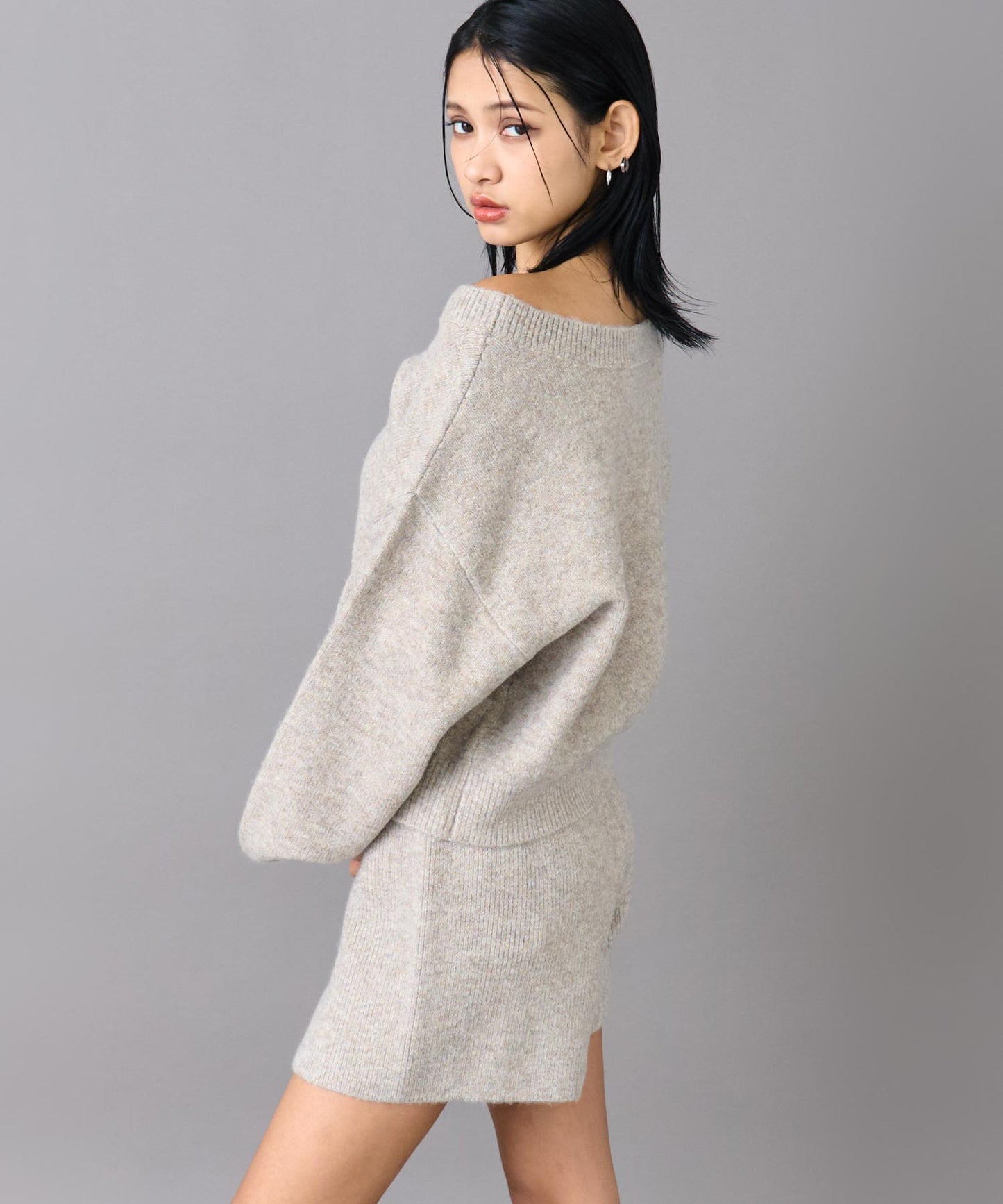 ワンショルダー ニット プルオーバー トップス 793-9395