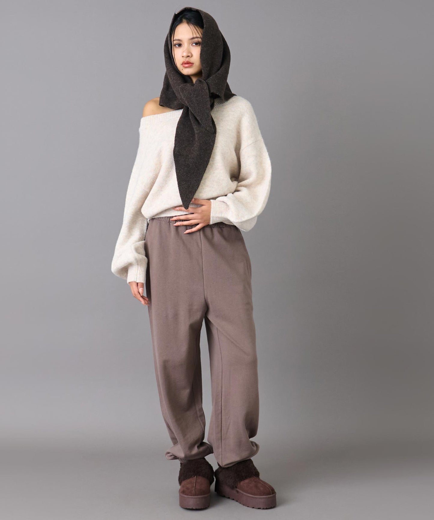 ワンショルダー ニット プルオーバー トップス 793-9395