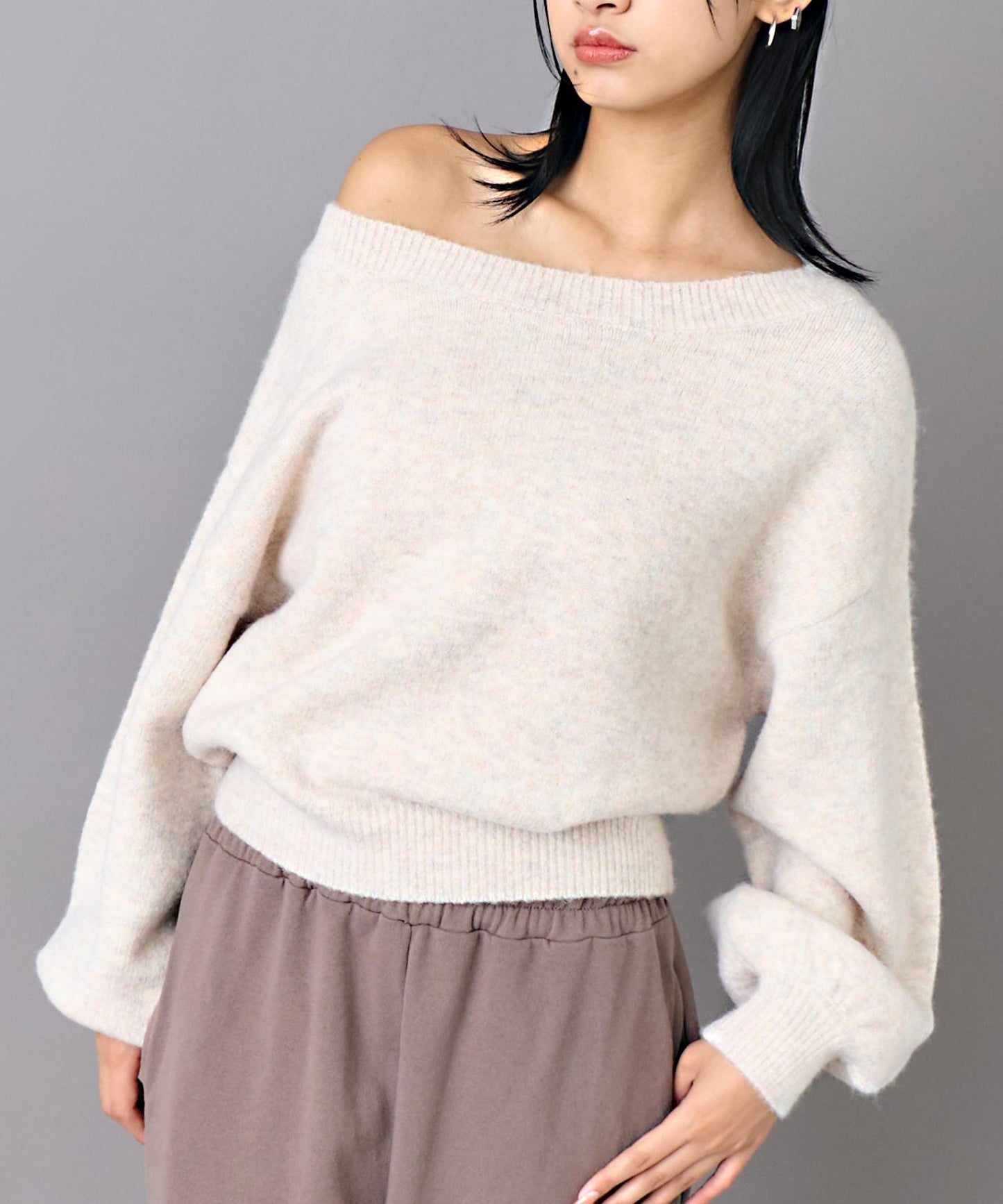 ワンショルダー ニット プルオーバー トップス 793-9395