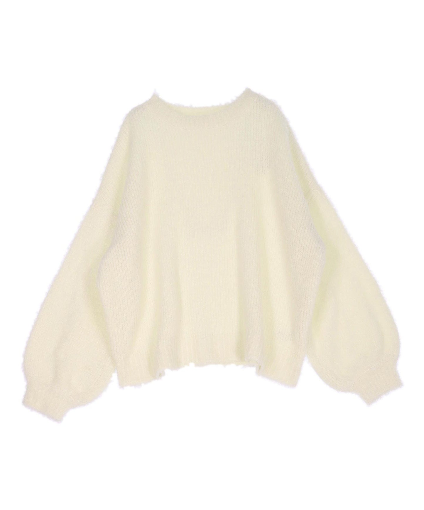 フェザーヤーン クルーネック ソフトタッチ ニット トップス 793-9397