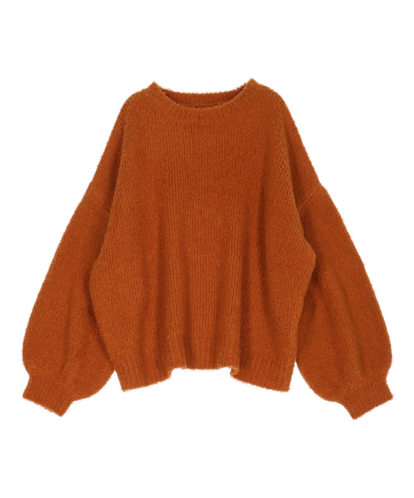 フェザーヤーン クルーネック ソフトタッチ ニット トップス 793-9397