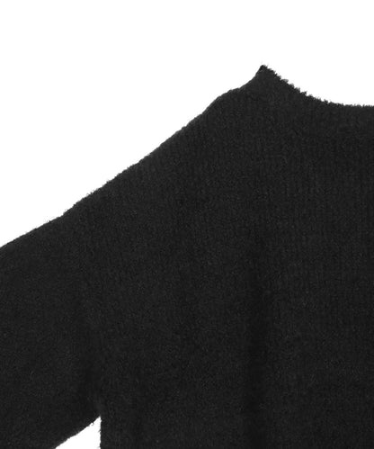 フェザーヤーン クルーネック ソフトタッチ ニット トップス 793-9397