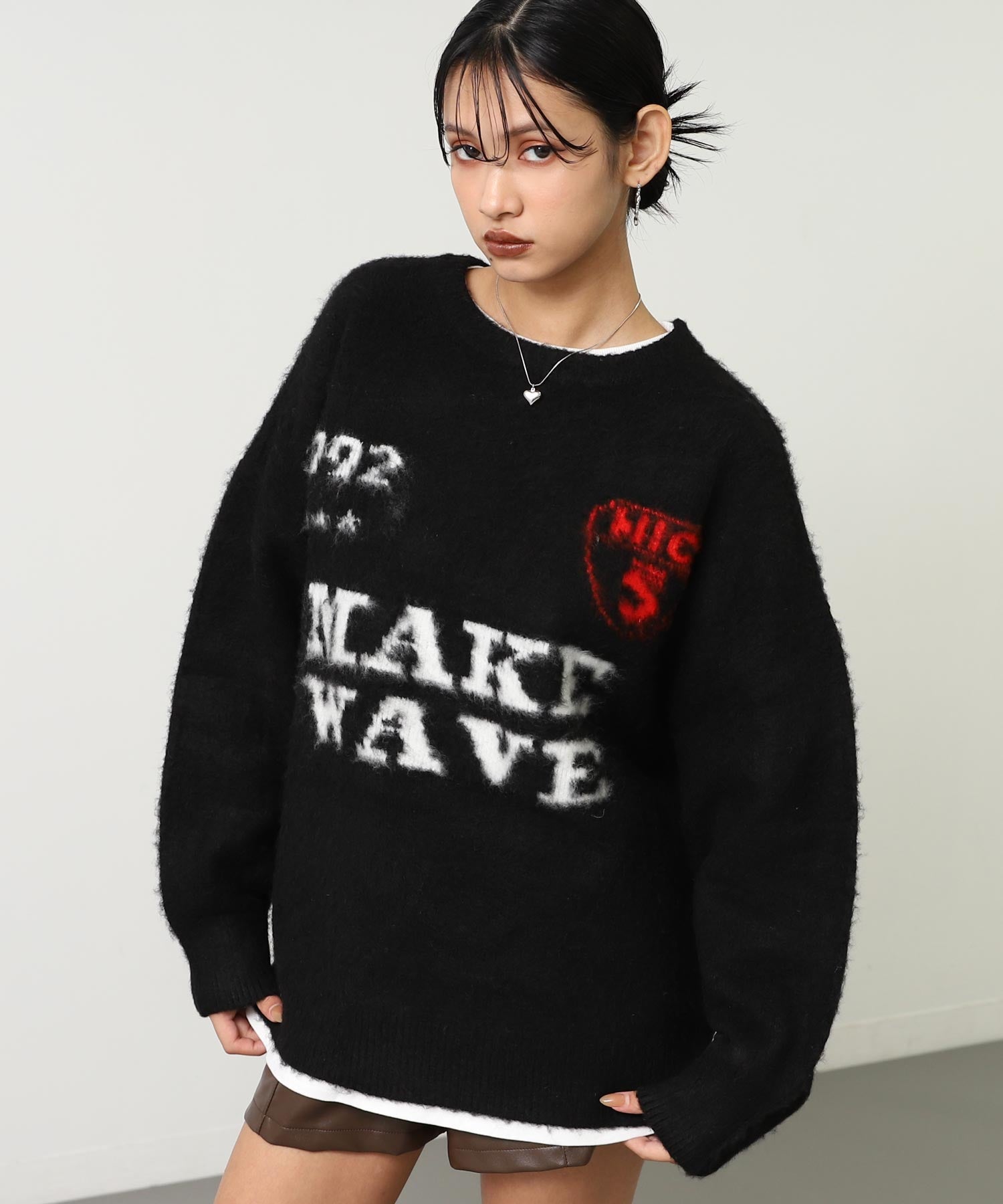 モヘアタッチ ゲーミング ジャカード ロゴ ニット 793-9413 – ANAP