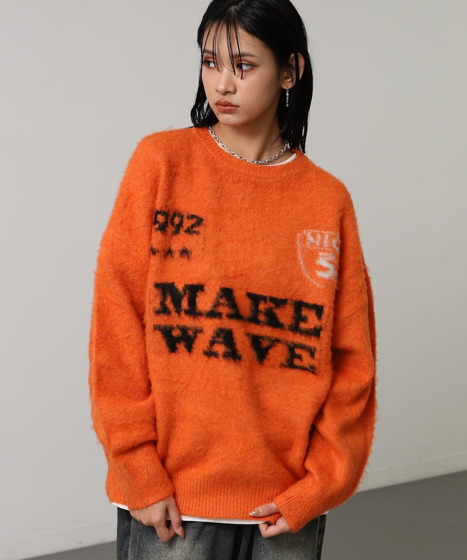 SALE GVGV モヘア オレンジ ニット 新品未使用 モヘアライククルーネックニット｜INGNI(イング) 公式通販｜INGNI STORE