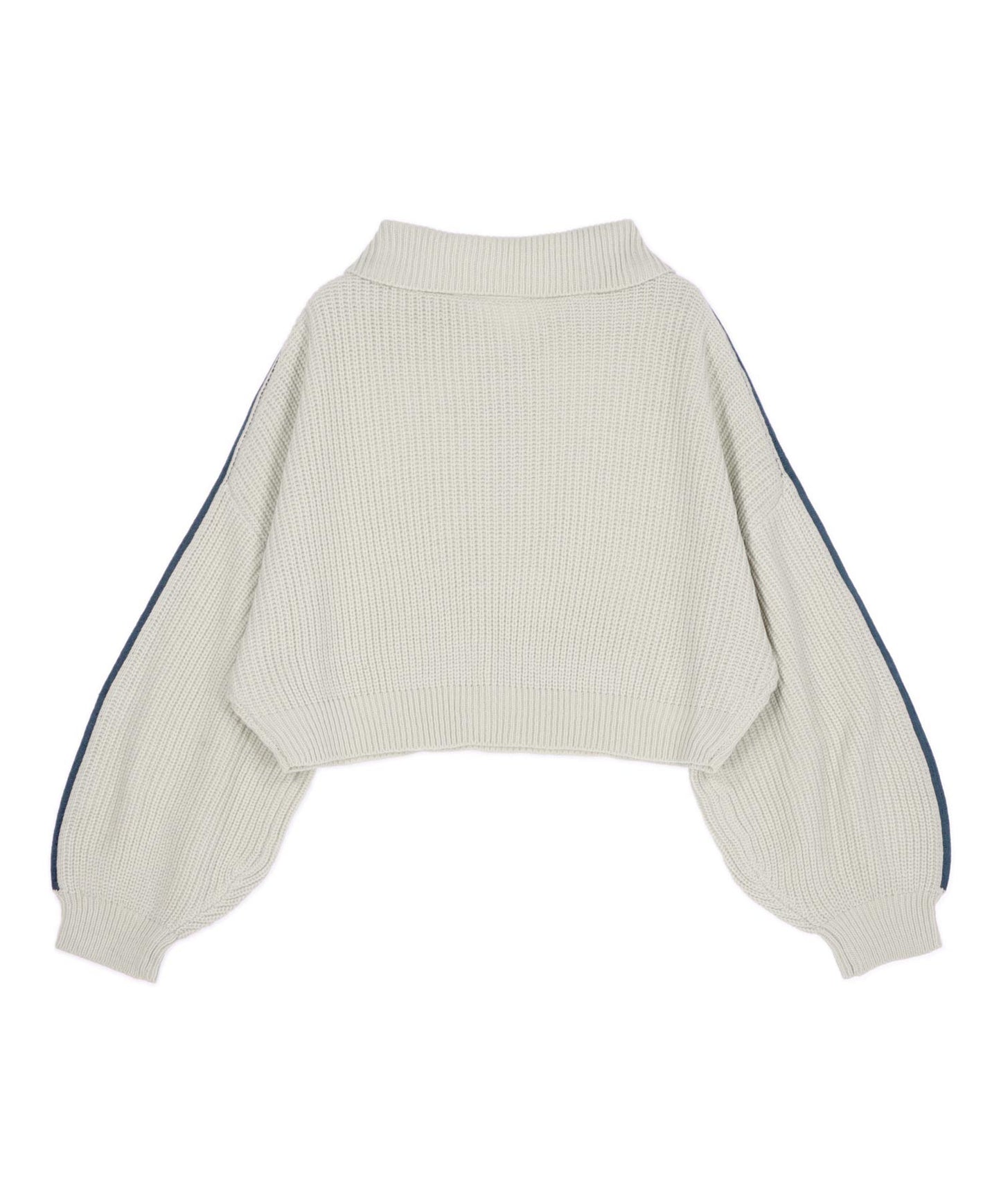 ハーフジップ ライン デザイン ニット トップス 793-9421